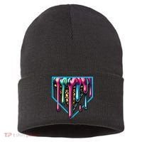 Home Plate Drip Ice Cream Softball & Baseball Sustainable Knit Beanie thumb 0