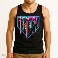 Home Plate Drip Ice Cream Softball & Baseball Tank Top thumb 3
