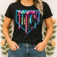 Home Plate Drip Ice Cream Softball & Baseball Women's T-Shirt thumb 2