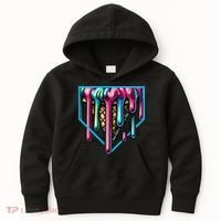 Home Plate Drip Ice Cream Softball & Baseball Kids Hoodie thumb 0