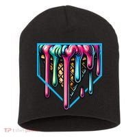 Home Plate Drip Ice Cream Softball & Baseball Short Acrylic Beanie thumb 0