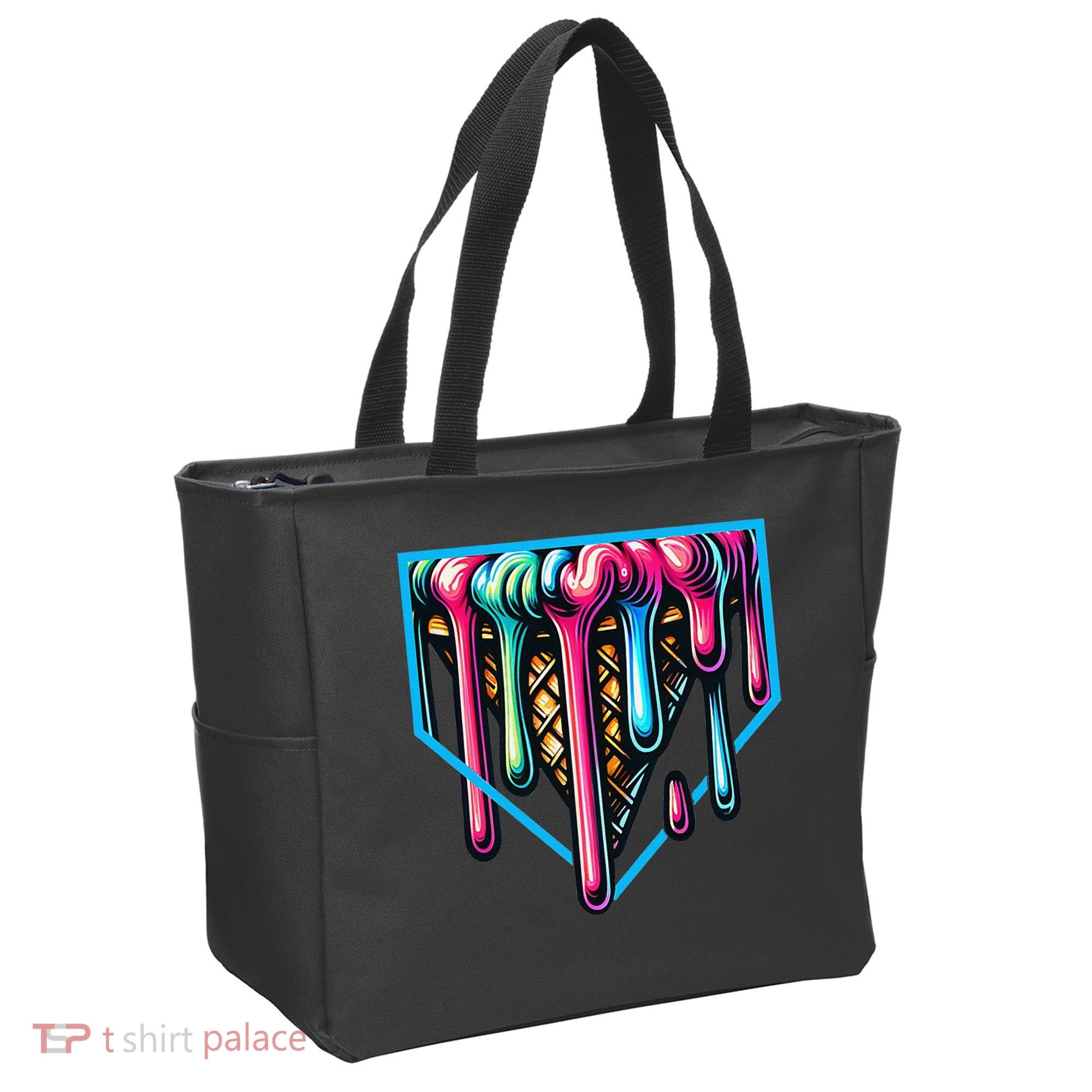 Home Plate Drip Ice Cream Softball & Baseball Tote Bag