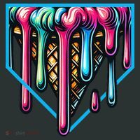 Home Plate Drip Ice Cream Softball & Baseball Infant Baby Jersey Bodysuit thumb 2