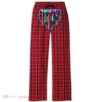 Home Plate Drip Ice Cream Softball & Baseball Women's Flannel Plaid Pajama Pants thumb 0