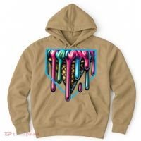 Home Plate Drip Ice Cream Softball & Baseball Hoodie thumb 0