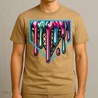 Home Plate Drip Ice Cream Softball & Baseball T-Shirt thumb 3