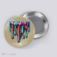 Home Plate Drip Ice Cream Softball & Baseball Button thumb 0