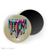 Home Plate Drip Ice Cream Softball & Baseball Magnet thumb 0