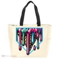 Home Plate Drip Ice Cream Softball & Baseball Tote Bag thumb 0