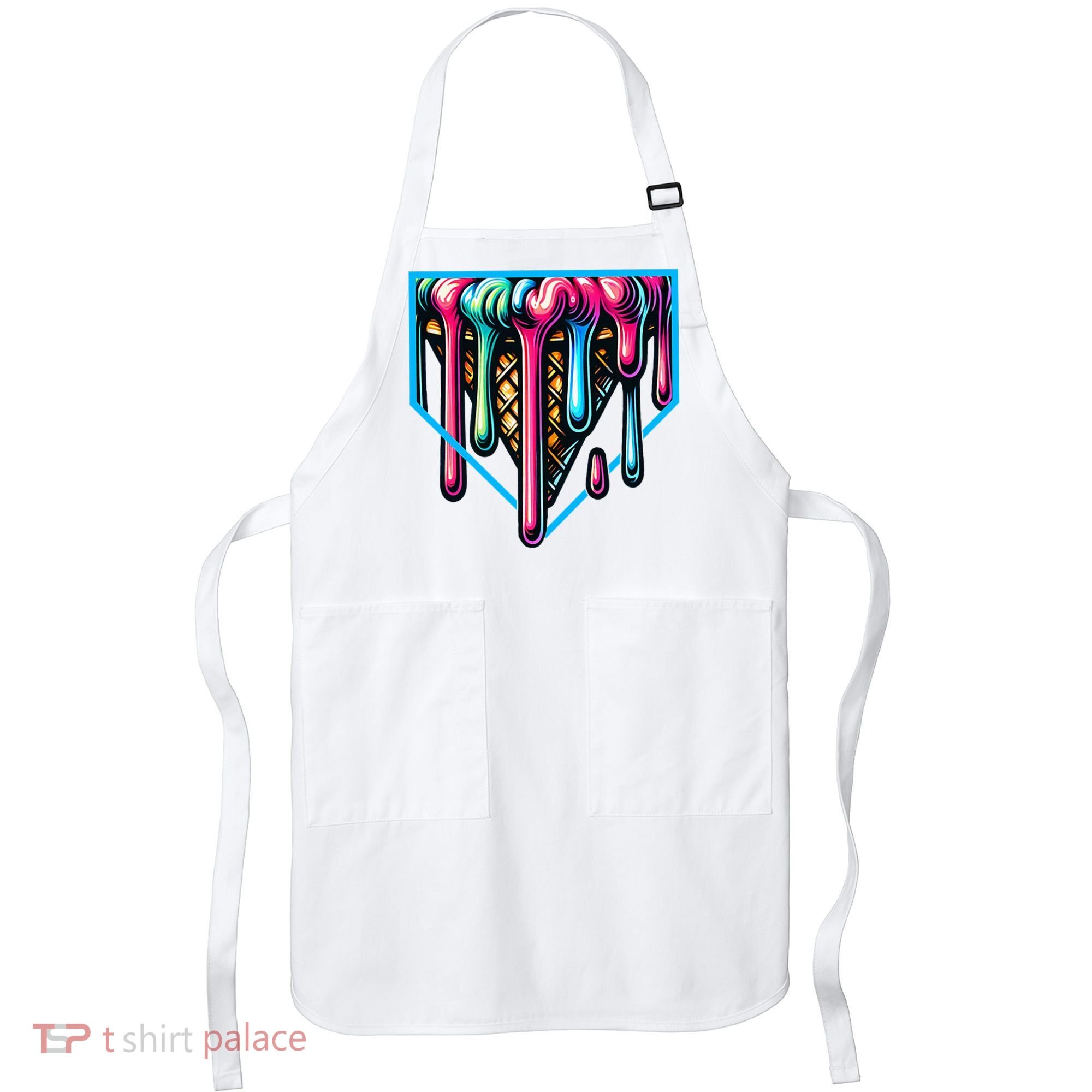 Home Plate Drip Ice Cream Softball & Baseball Apron