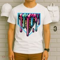 Home Plate Drip Ice Cream Softball & Baseball T-Shirt thumb 6