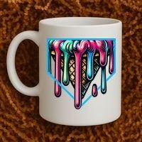 Home Plate Drip Ice Cream Softball & Baseball Coffee Mug thumb 2