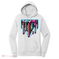 Home Plate Drip Ice Cream Softball & Baseball Women's Hoodie thumb 0