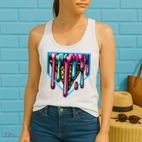 Home Plate Drip Ice Cream Softball & Baseball Women's Tank Top thumb 2