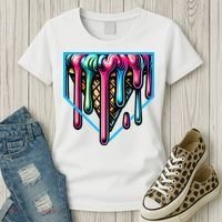 Home Plate Drip Ice Cream Softball & Baseball Women's T-Shirt thumb 3
