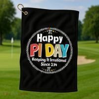 Happy Pi Day Keeping It Irrational Since 3.14 Golf Towel thumb 1