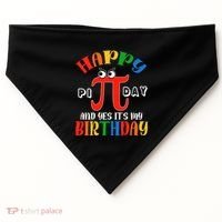Happy Pi Day March 14th Birthday Funny Great Gift USA-Made Doggie Bandana thumb 0