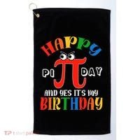 Happy Pi Day March 14th Birthday Funny Great Gift Golf Towel thumb 0