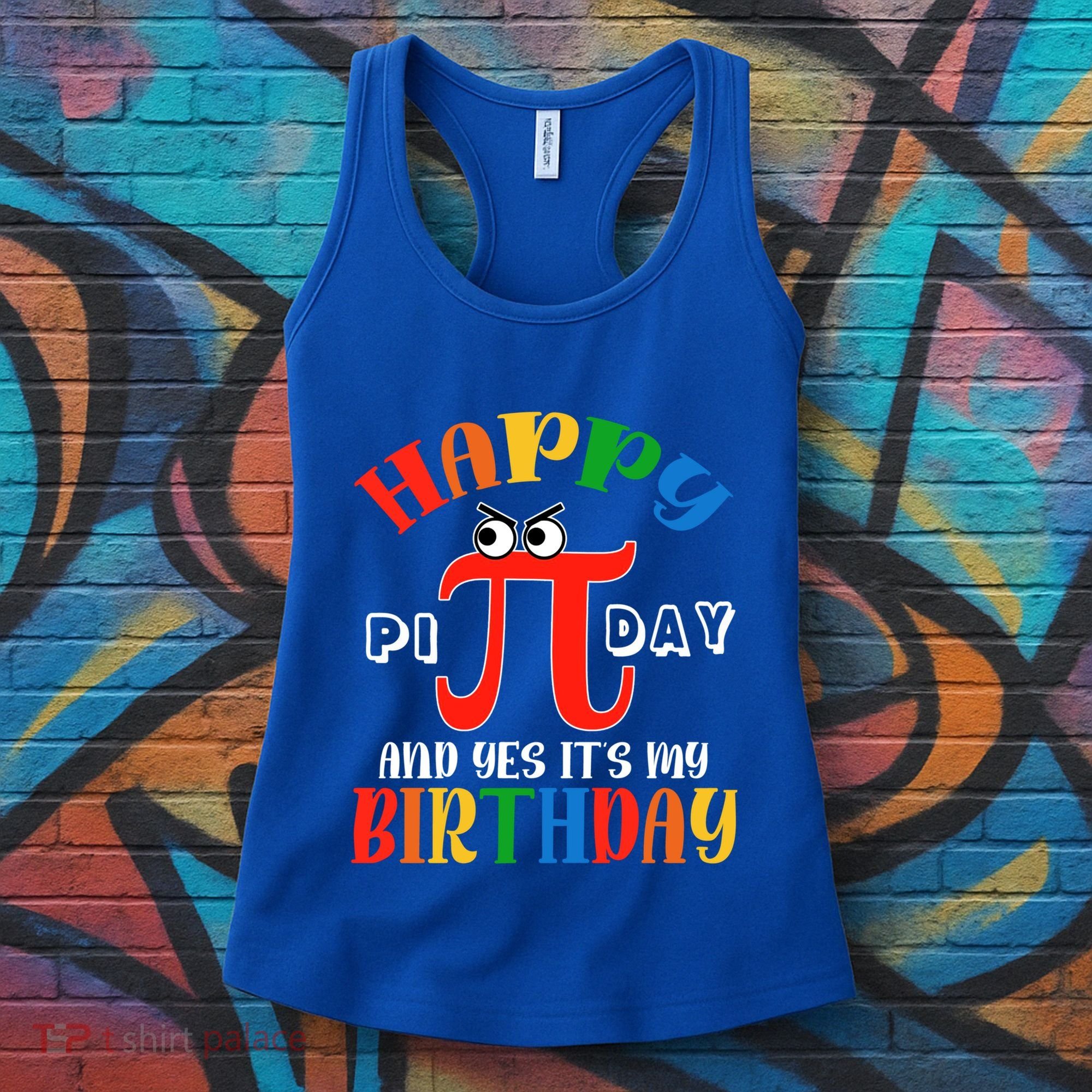 Happy Pi Day March 14th Birthday Funny Great Gift Women's Tank Top
