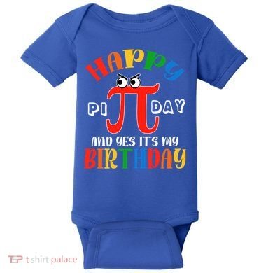 Happy Pi Day March 14th Birthday Funny Great Gift Baby Bodysuit