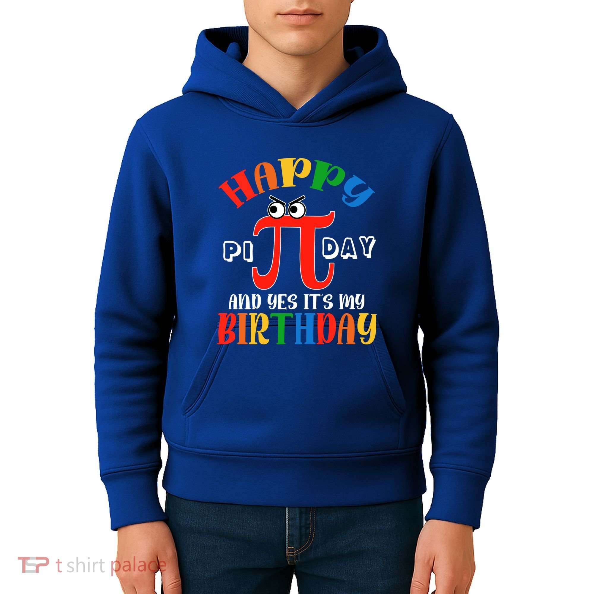 Happy Pi Day March 14th Birthday Funny Great Gift Kids Hoodie