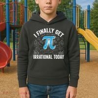 Happy Pi Day March 14 I Finally Get Irrational Today Kids Hoodie thumb 2