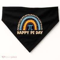 Happy Pi Day Leopard Rainbow USA-Made Doggie Bandana thumb 0