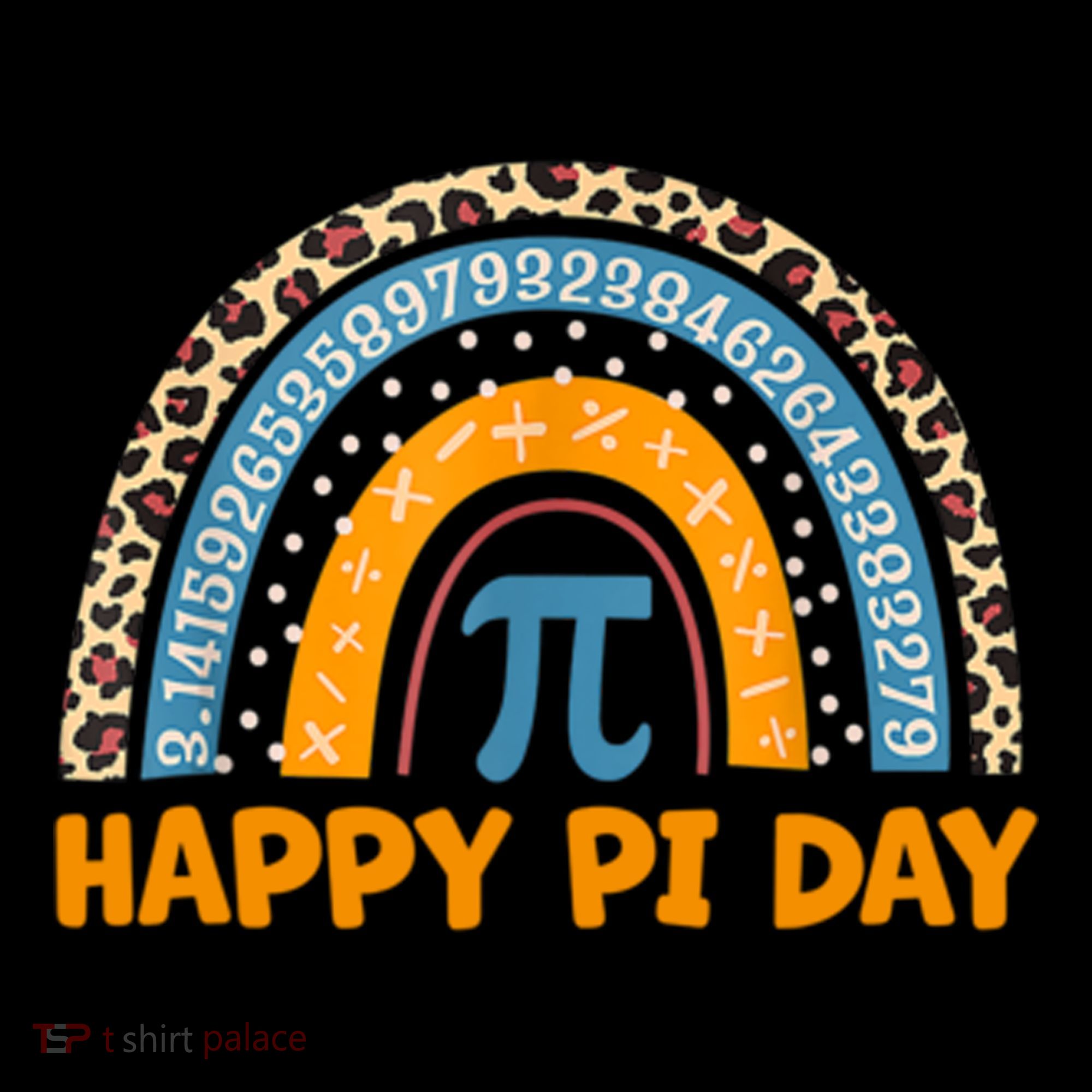 Happy Pi Day Leopard Rainbow Coffee Mug