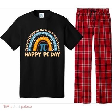 Happy Pi Day Leopard Rainbow Pajama Set