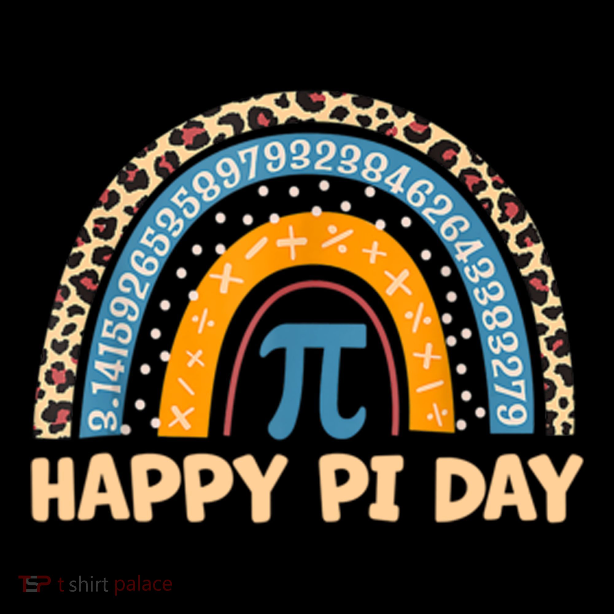 Happy Pi Day Leopard Rainbow Women's Hoodie