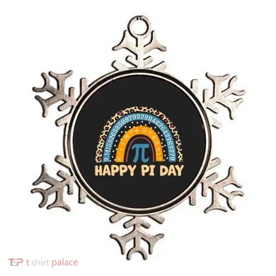 Happy Pi Day Leopard Rainbow Ornament