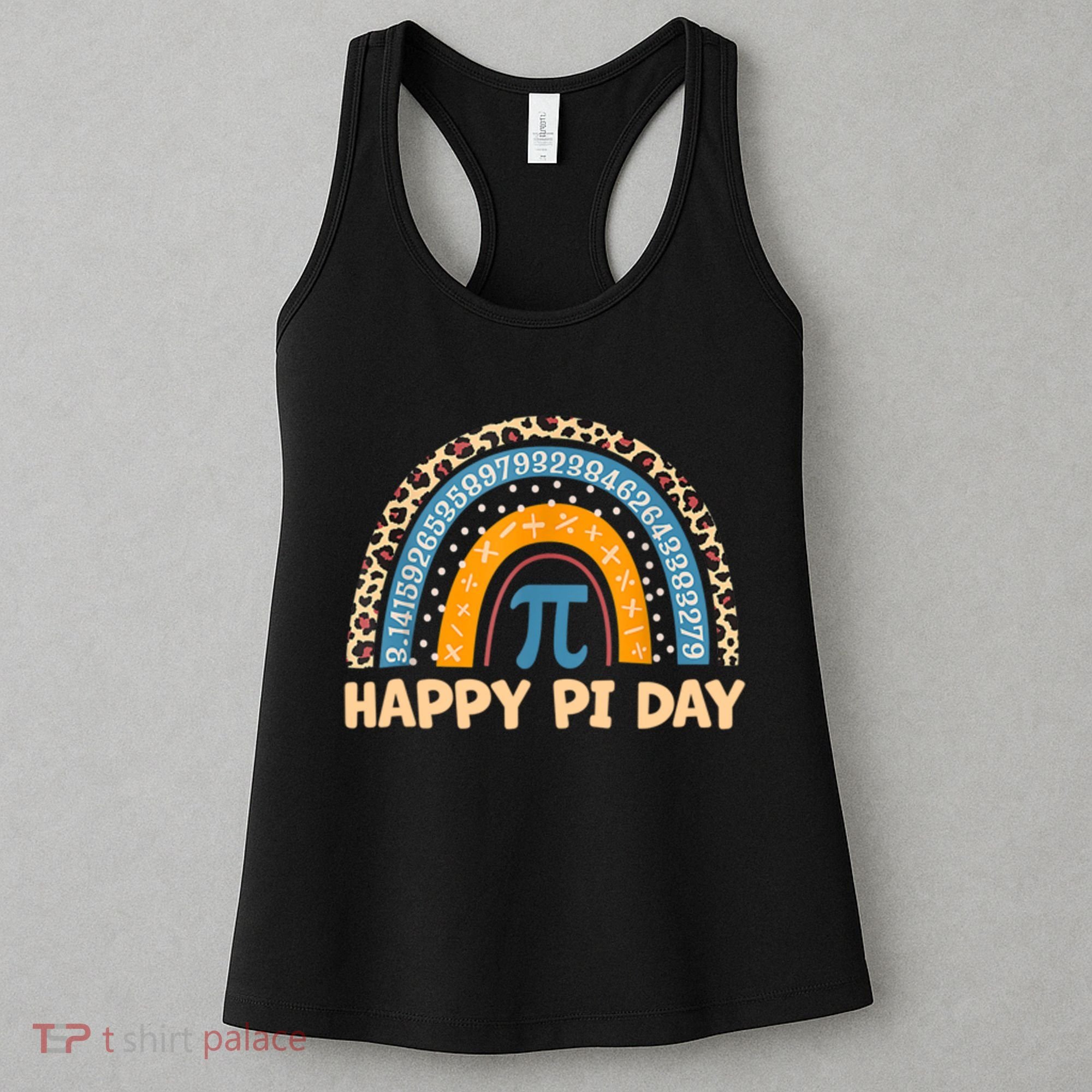 Happy Pi Day Leopard Rainbow Women's Tank Top