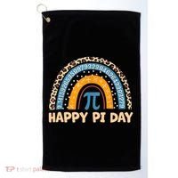 Happy Pi Day Leopard Rainbow Golf Towel thumb 0