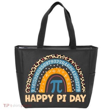 Happy Pi Day Leopard Rainbow Tote Bag