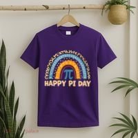 Happy Pi Day Leopard Rainbow T-Shirt thumb 2