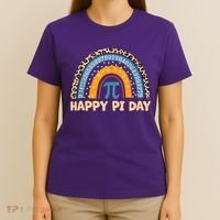 Happy Pi Day Leopard Rainbow T-Shirt thumb 4