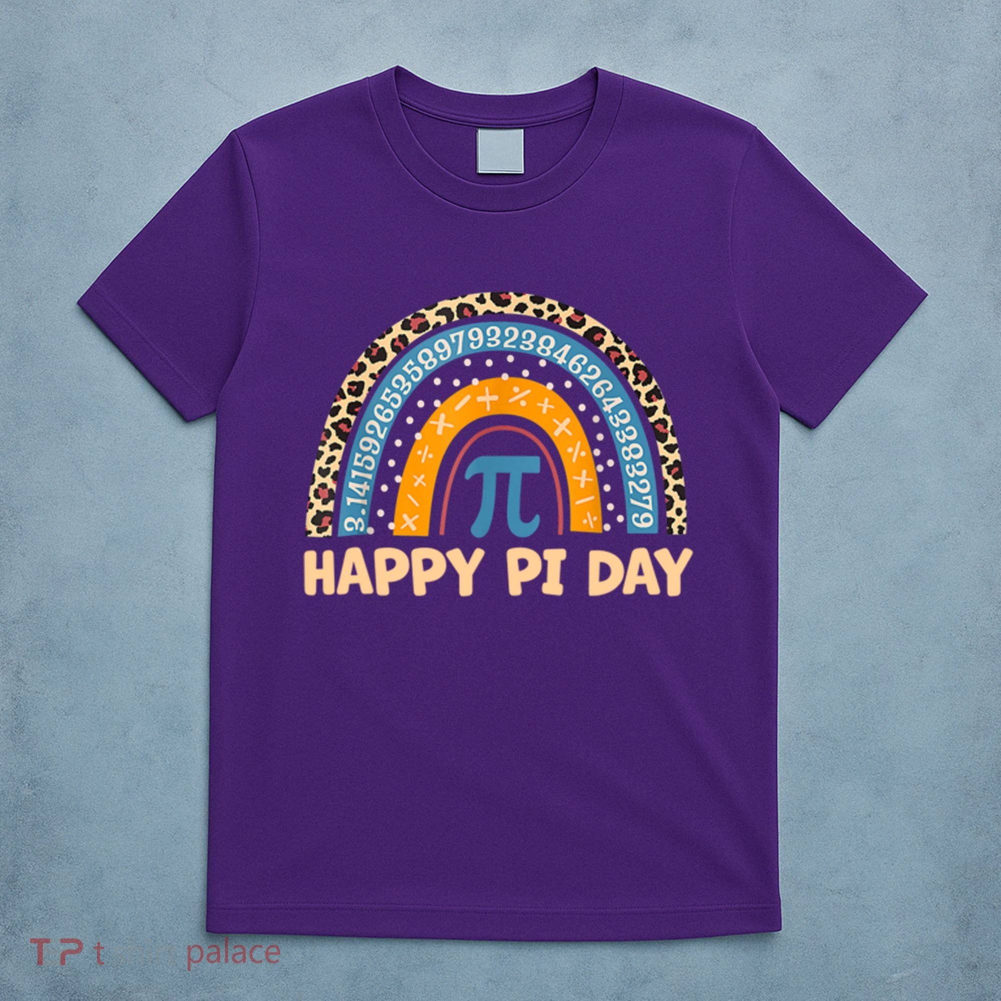 Happy Pi Day Leopard Rainbow T-Shirt
