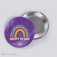 Happy Pi Day Leopard Rainbow Button thumb 0