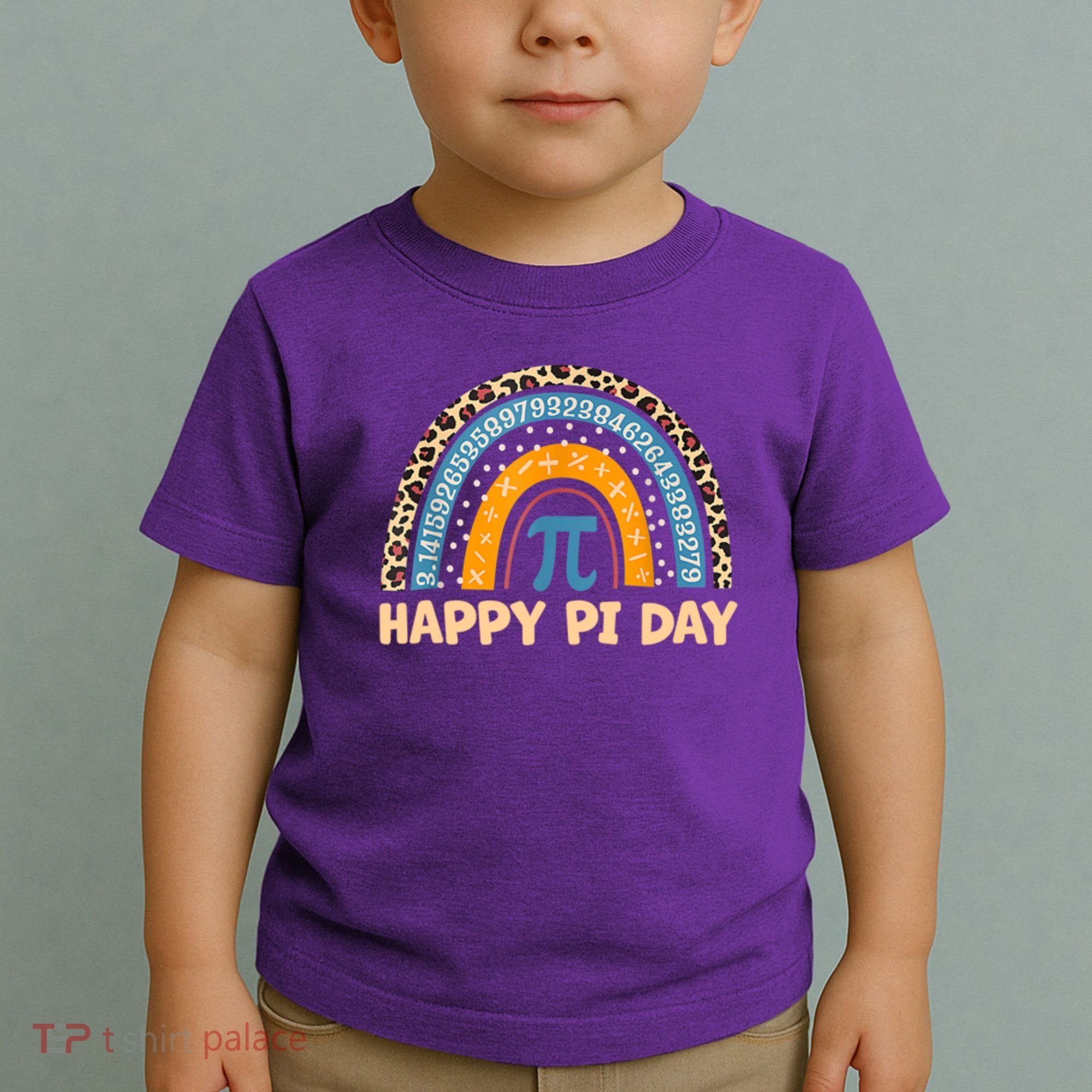 Happy Pi Day Leopard Rainbow Toddler T-Shirt