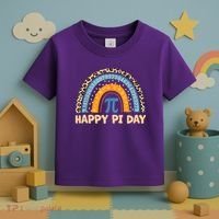 Happy Pi Day Leopard Rainbow Toddler T-Shirt thumb 3