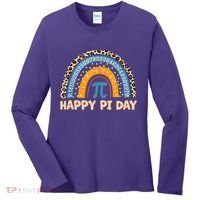 Happy Pi Day Leopard Rainbow Women's Long Sleeve Shirt thumb 0