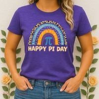 Happy Pi Day Leopard Rainbow Women's T-Shirt thumb 2