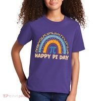 Happy Pi Day Leopard Rainbow Kids T-Shirt thumb 2