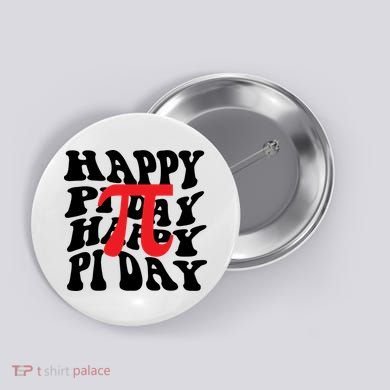 Happy Pi Day Retro Vintage Button