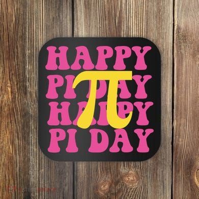 Happy Pi Day Vintage Coaster