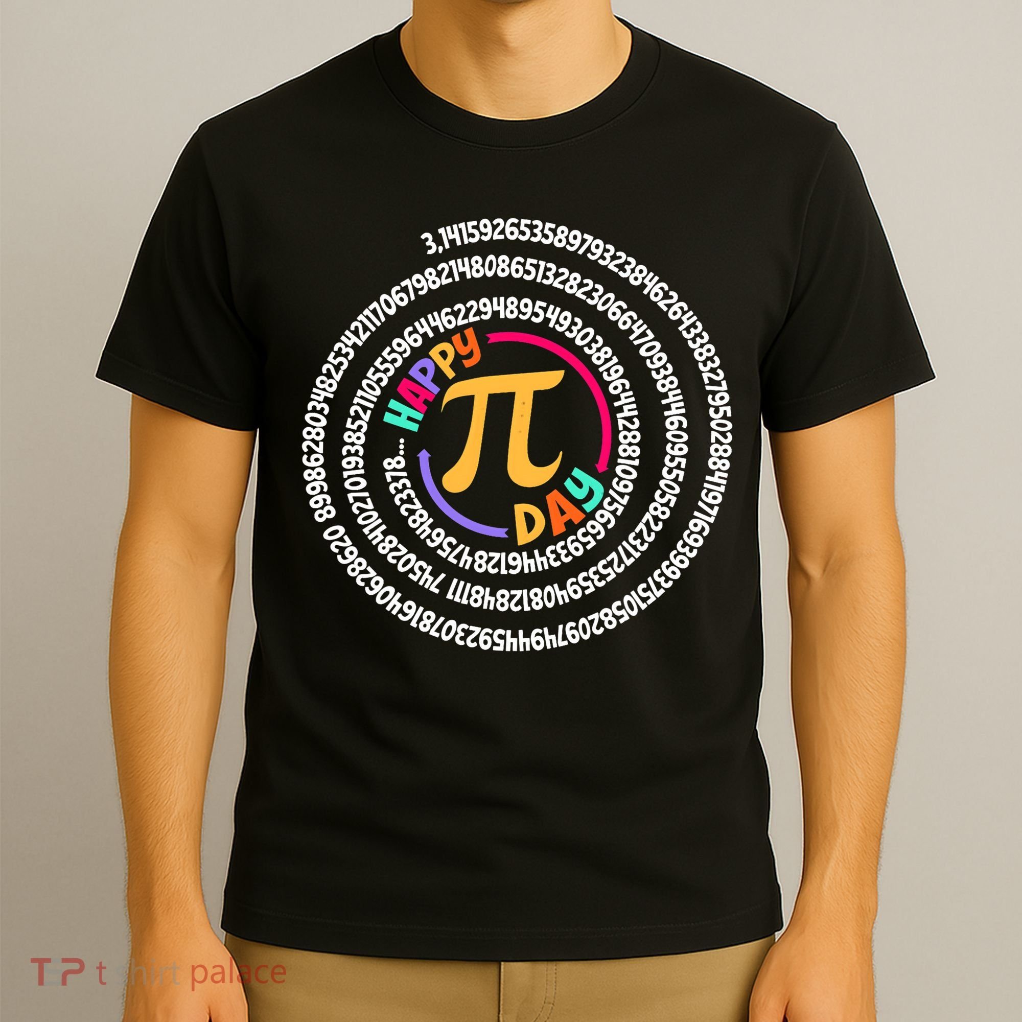 Happy Pi Day 3.14 Mathematic Math Teacher Gift Spiral Pi Day T-Shirt