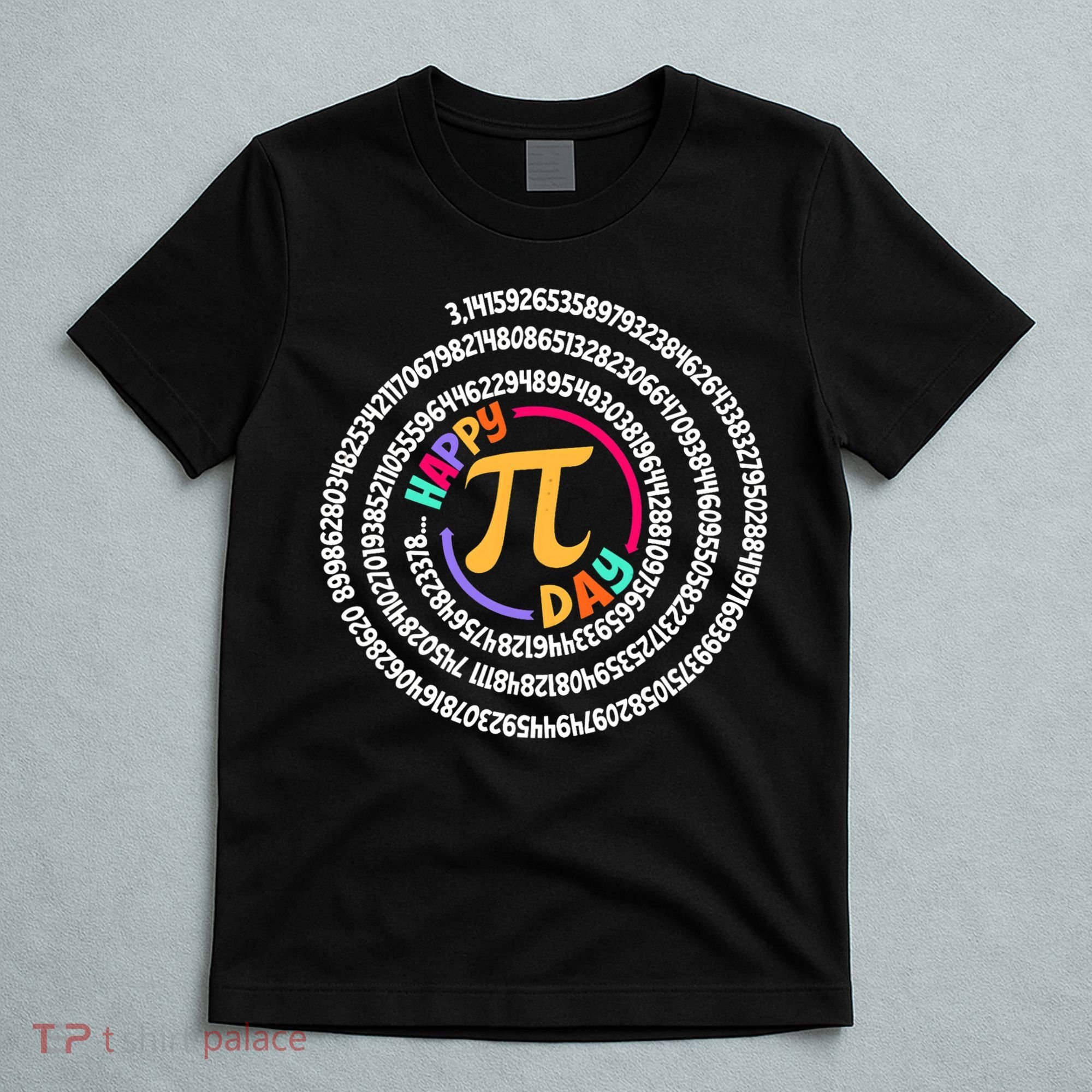 Happy Pi Day 3.14 Mathematic Math Teacher Gift Spiral Pi Day T-Shirt