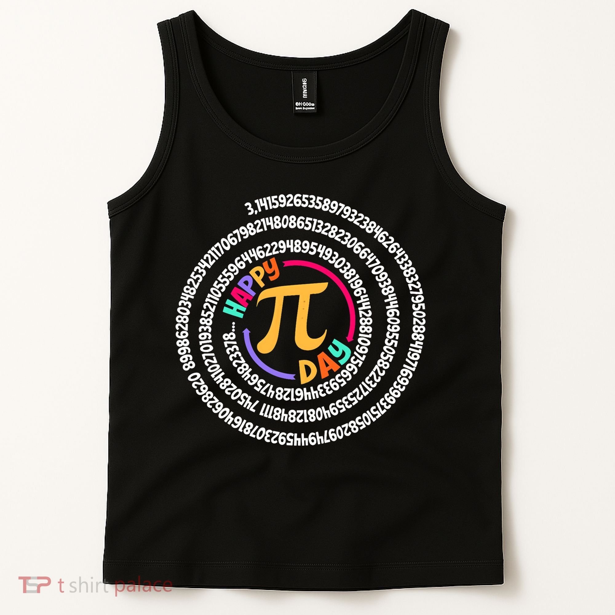 Happy Pi Day 3.14 Mathematic Math Teacher Gift Spiral Pi Day Tank Top