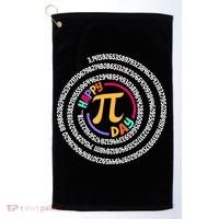 Happy Pi Day 3.14 Mathematic Math Teacher Gift Spiral Pi Day Golf Towel thumb 0