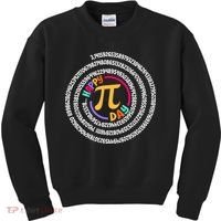 Happy Pi Day 3.14 Mathematic Math Teacher Gift Spiral Pi Day Kids Sweatshirt thumb 0